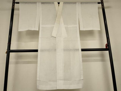 平和屋着物＊夏物　長襦袢　楓紋紗　白色　洗える着物　AABK9449jd