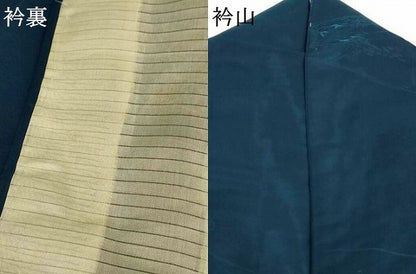 平和屋着物＊夏物　小紋　紗　流水笹文　正絹　逸品　AABK9451jd
