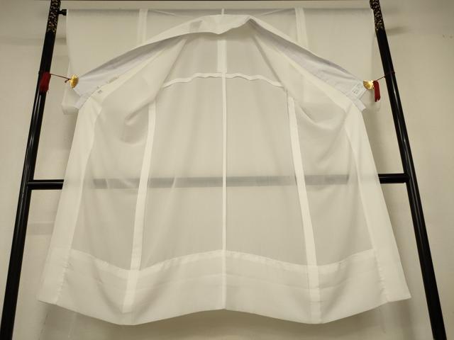 平和屋着物＊夏物　長襦袢　紗　白色　洗える着物　AABK9453jd