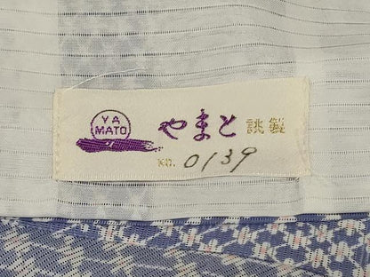 平和屋着物＊夏物　小紋　絽　網目花文　やまと誂製　洗える着物　AABK9457jd