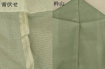 平和屋着物＊夏物　小紋　絽　雪芝文　洗える着物　AABK9463jd
