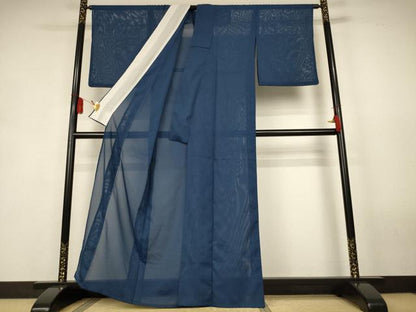 平和屋着物＊夏物　色無地　絽　褐返色　洗える着物　AABK9471jd