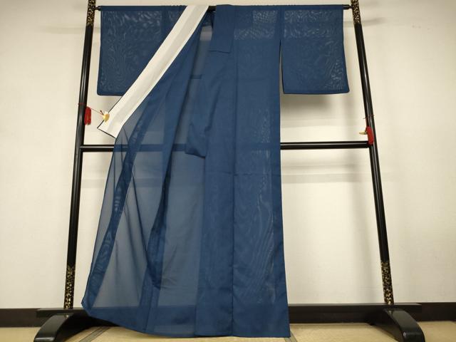 平和屋着物＊夏物　色無地　絽　褐返色　洗える着物　AABK9471jd