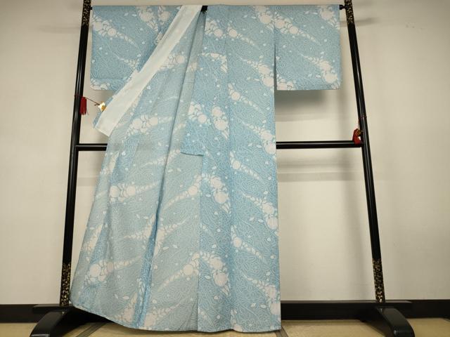 平和屋着物＊夏物　小紋　絽　辻が花　洗える着物　AABK9480jd