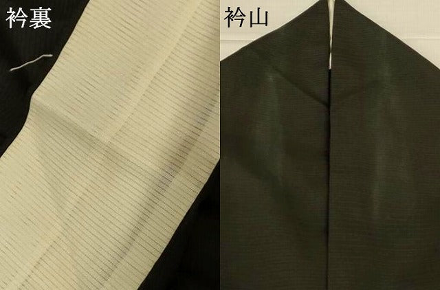 平和屋着物＊夏物　アンティーク　大正ロマン　黒留袖　絽　刺繍　貝桶花文　暈し染め　正絹　逸品　AABK9483jd