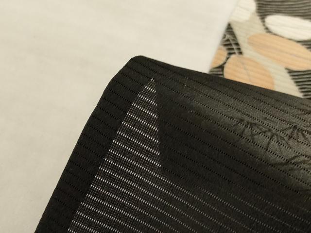 平和屋着物＊夏物　アンティーク　大正ロマン　黒留袖　絽　刺繍　貝桶花文　暈し染め　正絹　逸品　AABK9483jd
