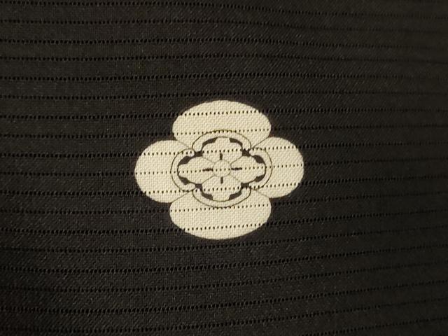 平和屋着物＊夏物　アンティーク　大正ロマン　黒留袖　絽　刺繍　貝桶花文　暈し染め　正絹　逸品　AABK9483jd
