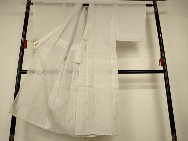平和屋着物＊夏物　男性　上布　絣柄　麻　逸品　AABK9489jd