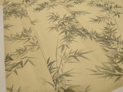 平和屋着物＊夏物　紗紬　笹文　正絹　逸品　AABK9499jd