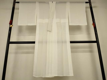 平和屋着物＊夏物　長襦袢　変わり絽　白色　洗える着物　AABK9501jd