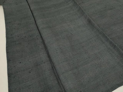 平和屋着物＊夏物　男性　紗紬　横縞　正絹　逸品　AABK9502jd