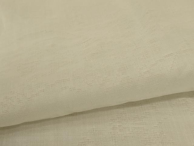 平和屋着物＊夏物　長襦袢　草花紋紗　生成り色　麻　AABK9504jd