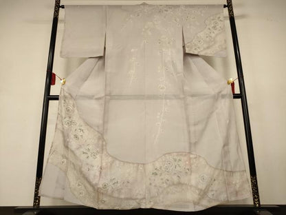 平和屋着物＊夏物　訪問着　紗紬　作家物　絞り　辻が花　正絹　逸品　AABK9509jd