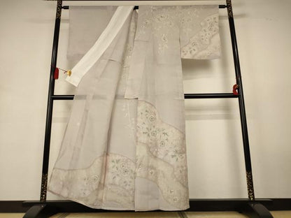 平和屋着物＊夏物　訪問着　紗紬　作家物　絞り　辻が花　正絹　逸品　AABK9509jd