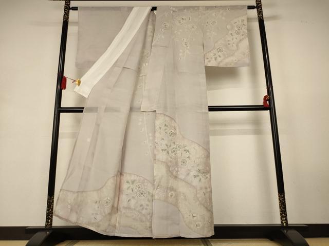 平和屋着物＊夏物　訪問着　紗紬　作家物　絞り　辻が花　正絹　逸品　AABK9509jd