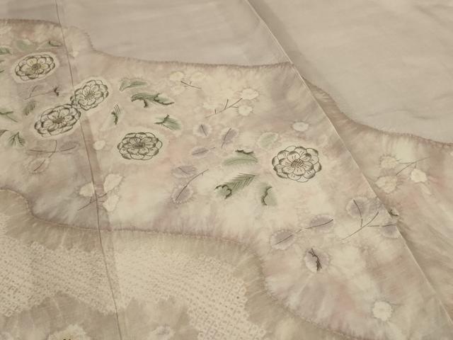 平和屋着物＊夏物　訪問着　紗紬　作家物　絞り　辻が花　正絹　逸品　AABK9509jd