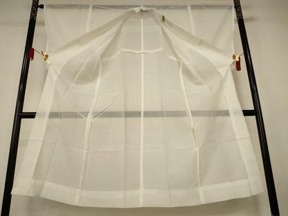 平和屋着物＊夏物　長襦袢　絽　白色　洗える着物　AABK9517jd