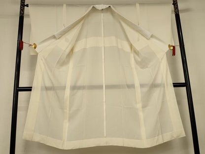 平和屋着物＊夏物　長襦袢　絽　鳥の子色　正絹　逸品　AABK9520jd