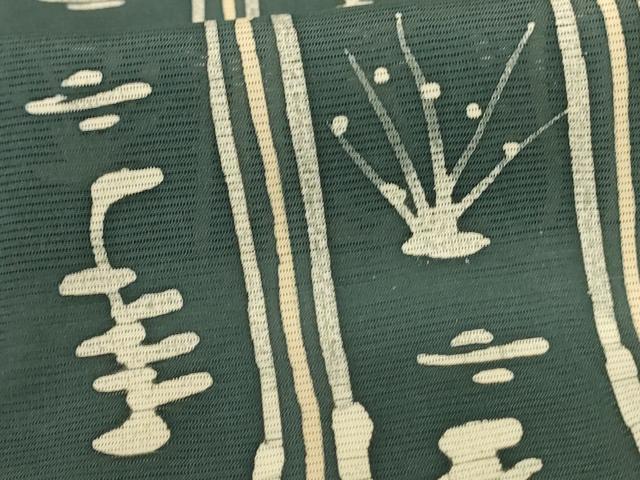 平和屋着物＊夏物　小紋　絽　ろうけつ染め　間道　正絹　逸品　AABK9524jd