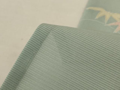 平和屋着物＊夏物　創業460年・千總　訪問着　絽　流水草花文　銀糸　銀彩　伊勢丹扱い　正絹　逸品　AABK9531jd