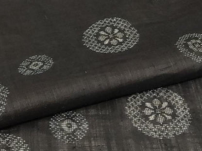 平和屋着物＊夏物　重要無形文化財　本場宮古上布　花丸文　苧麻　逸品　AABK9533jd