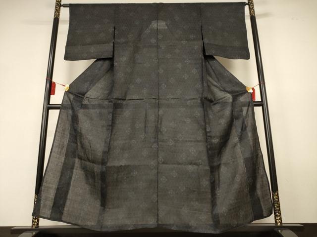 平和屋着物＊夏物　重要無形文化財　本場宮古上布　菱文　苧麻　逸品　AABK9534jd