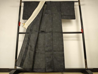平和屋着物＊夏物　重要無形文化財　本場宮古上布　菱文　苧麻　逸品　AABK9534jd