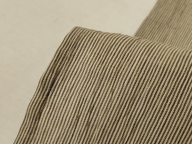 平和屋着物＊夏物　男性　本場小千谷ちぢみ　縞　キングサイズ　麻　逸品　未使用　AABK9537jd