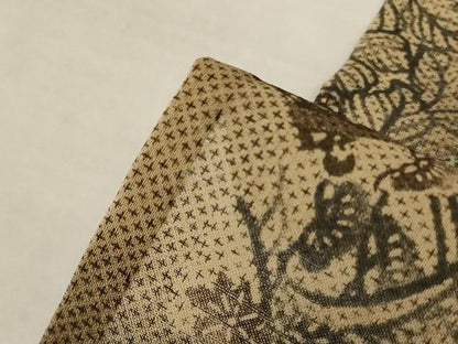 平和屋着物＊夏物　小紋　紗　雪輪吉祥文　洗える着物　AABK9542jd