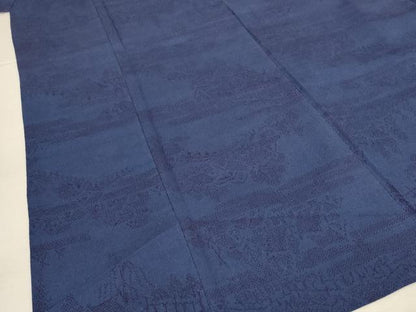 平和屋着物＊夏物　本塩沢　夏塩沢　風景文　正絹　逸品　AABK9548jd