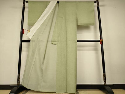 平和屋着物＊夏物　小紋　絽　露芝文　正絹　逸品　AABK9549jd