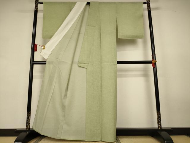 平和屋着物＊夏物　小紋　絽　露芝文　正絹　逸品　AABK9549jd