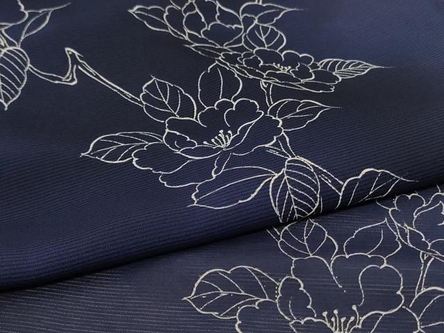 平和屋着物＊夏物　小紋　絽　草花文　暈し染め　正絹　逸品　AABK9560jd