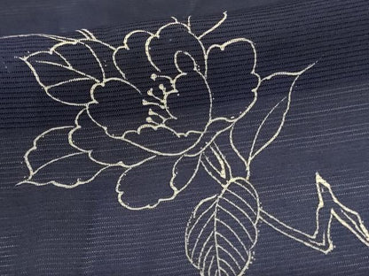平和屋着物＊夏物　小紋　絽　草花文　暈し染め　正絹　逸品　AABK9560jd
