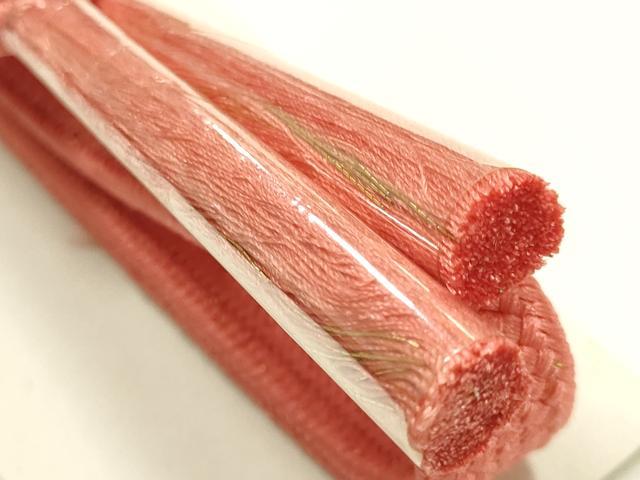 平和屋着物●和装小物　帯締め・帯揚げセット　内記組　柄絞り　菊　暈し染め　正絹　逸品　未使用　AABK9566ay