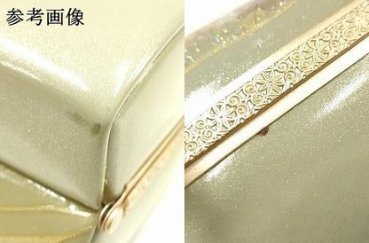 平和屋着物▼和装小物　和装バッグ　ハンドバッグ　花柄　金銀彩　逸品　AABK9569ay