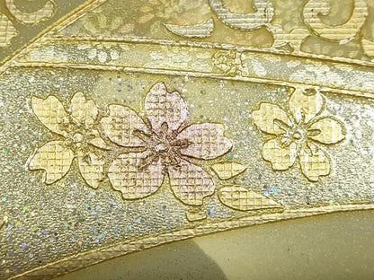 平和屋着物▼和装小物　和装バッグ　ハンドバッグ　花柄　金銀彩　逸品　AABK9569ay