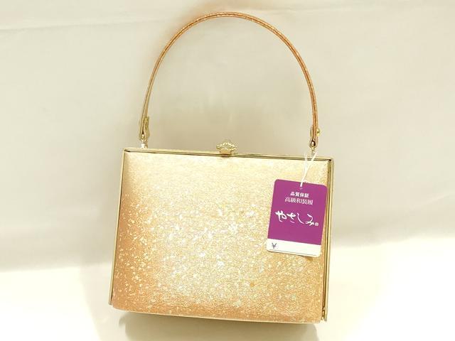 平和屋着物▼和装小物　和装バッグ　ハンドバッグ　金糸　金彩　暈し　逸品　未使用　AABK9571ay