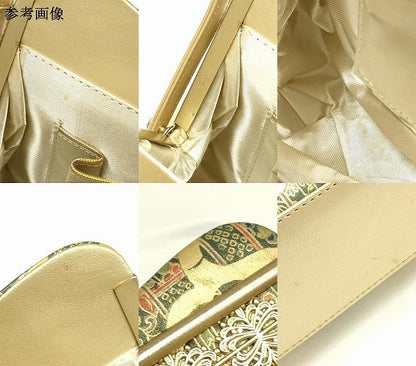 平和屋着物▼和装小物　和装バッグ　ハンドバッグ　吉祥模様　金彩　逸品　AABK9573ay