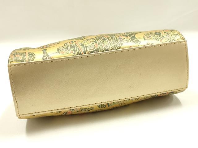 平和屋着物▼和装小物　和装バッグ　ハンドバッグ　吉祥模様　金彩　逸品　AABK9573ay