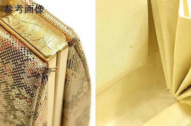 平和屋着物▼和装小物　和装バッグ　ハンドバッグ　金銀彩　逸品　AABK9576ay