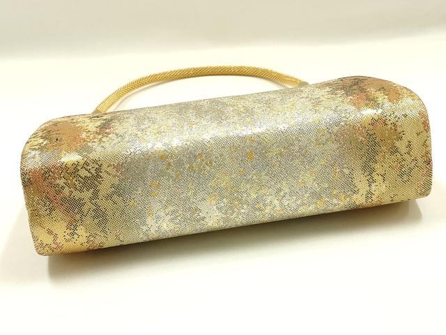 平和屋着物▼和装小物　和装バッグ　ハンドバッグ　金銀彩　逸品　AABK9576ay