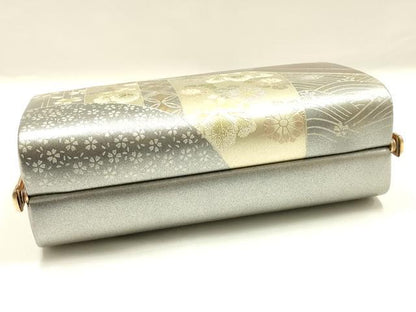 平和屋着物▼和装小物 和装バッグ ハンドバッグ 吉祥花文 金銀彩 逸品 AABK9577ay