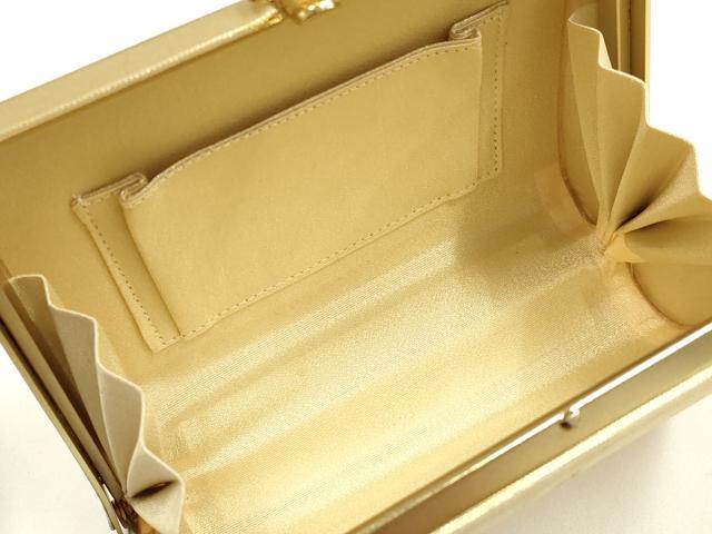 平和屋着物▼和装小物　和装バッグ　ハンドバッグ　花車文　金糸　帯地使用　逸品　AABK9583ay