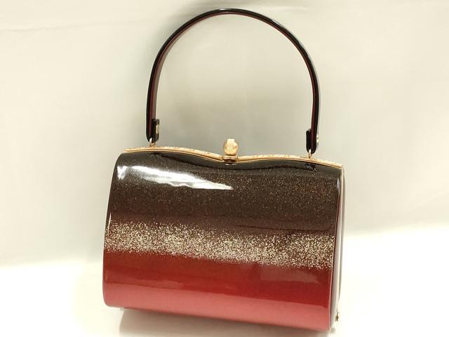 平和屋着物▼和装小物　和装バッグ　ハンドバッグ　霞文　暈し　金彩　逸品　AABK9585ay