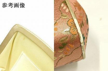 平和屋着物▼和装小物　和装バッグ　ハンドバッグ　チェーンバッグ　道長花文　金糸　逸品　AABK9591ay