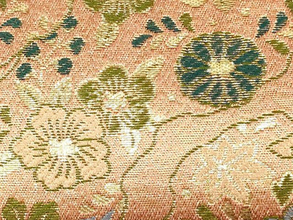 平和屋着物▼和装小物　和装バッグ　ハンドバッグ　チェーンバッグ　道長花文　金糸　逸品　AABK9591ay