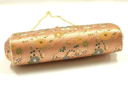 平和屋着物▼和装小物　和装バッグ　ハンドバッグ　チェーンバッグ　道長花文　金糸　逸品　AABK9591ay