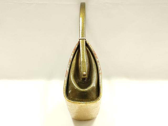平和屋着物▼和装小物　和装バッグ　ハンドバッグ　花唐草　金彩　暈し　逸品　AABK9592ay