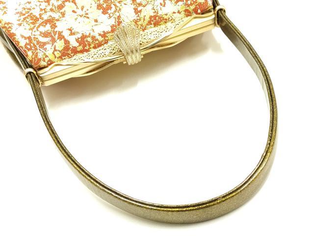 平和屋着物▼和装小物　和装バッグ　ハンドバッグ　花唐草　金彩　暈し　逸品　AABK9592ay